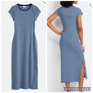 Gilli Striped Blue Midi Dress